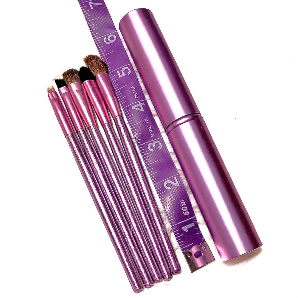 BRAND NEW Cosmetic Travel Tube Set of Five Essential Eye-Make-up Brushes - Picture 8 of 9